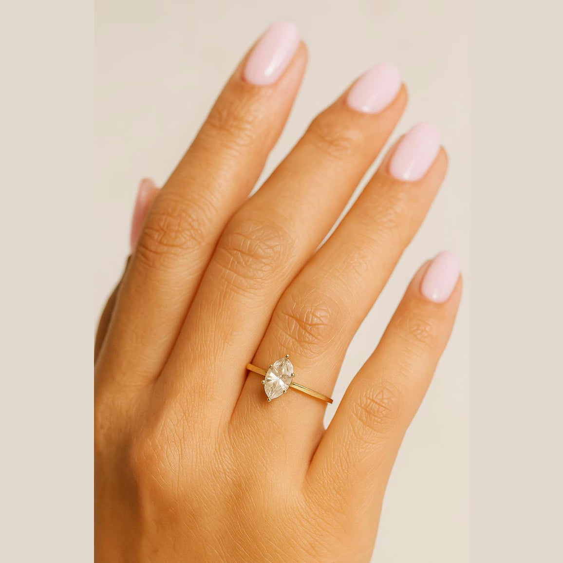 Marquise Cut Moissanite Women's Ring
