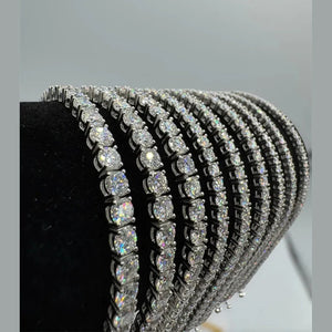 Rhodium plated moissanite tennis bracelet: what the plating actually does
