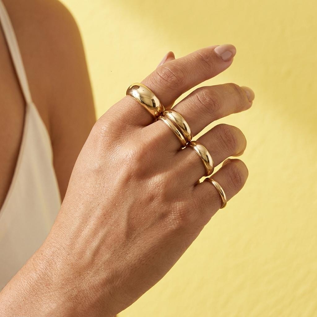 Titanium stacking ring available in 2 mm, 4 mm and 6 mm widths