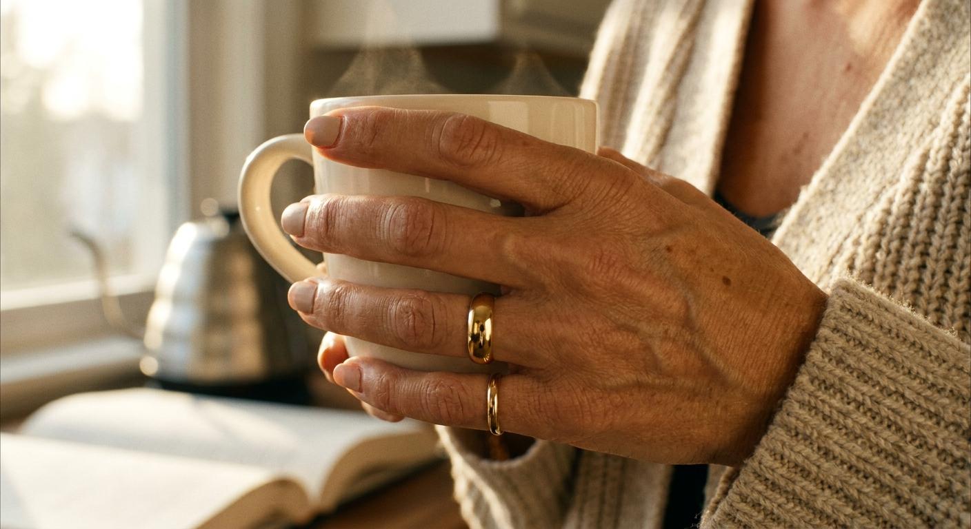 Dainty 18K gold plated titanium stacking ring